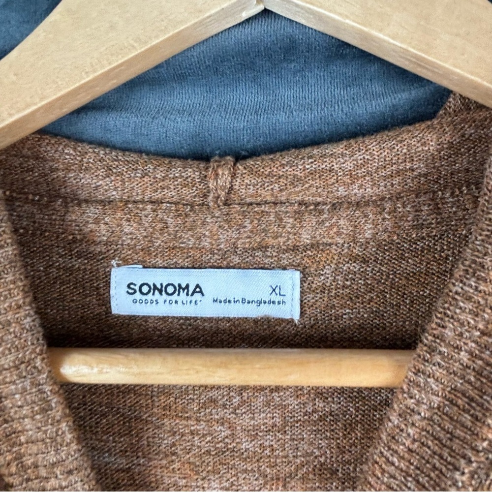 Sonoma Women’s Tan Knit sweater/hoodie sz XL - Picture 2 of 7
